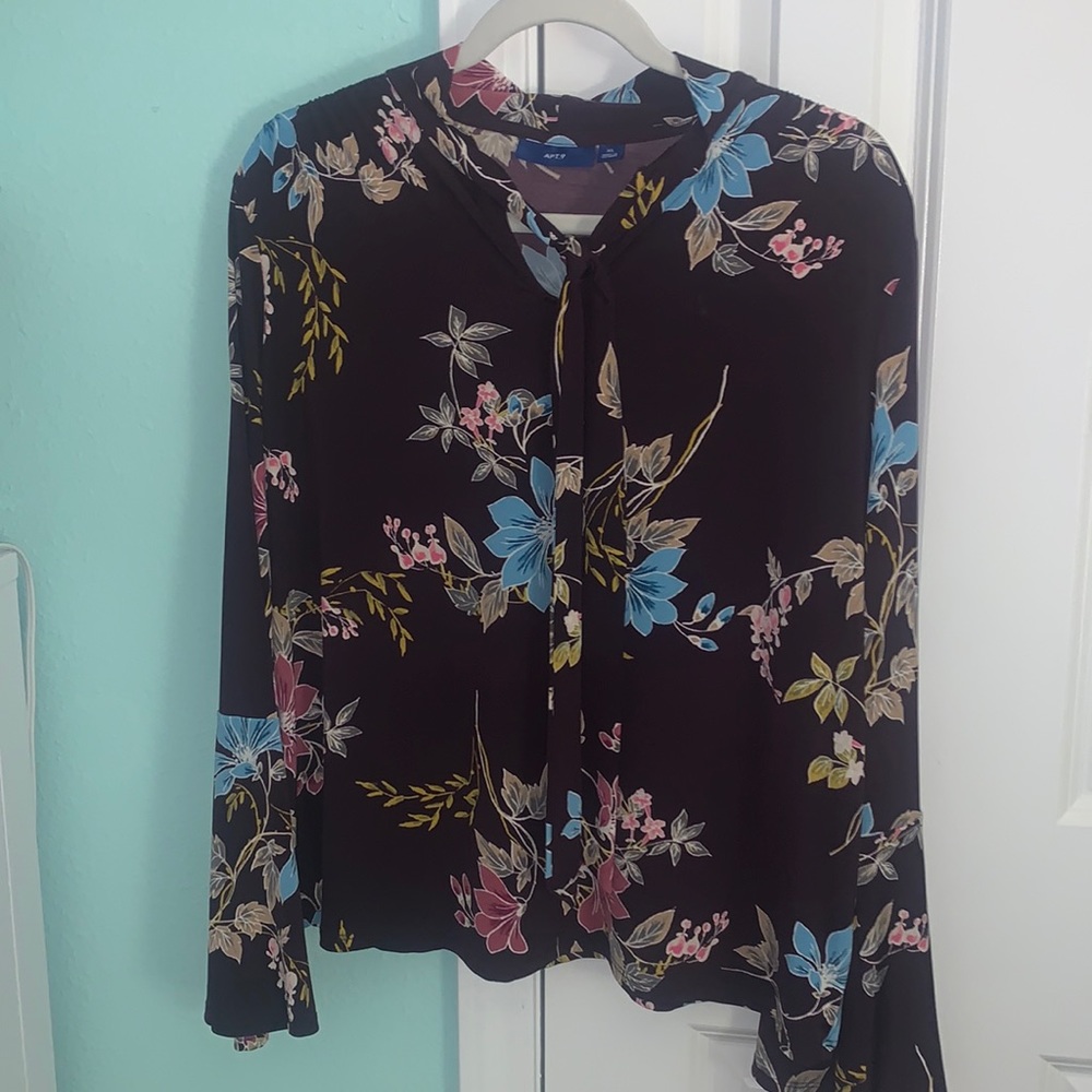 APT 9 tie blouse